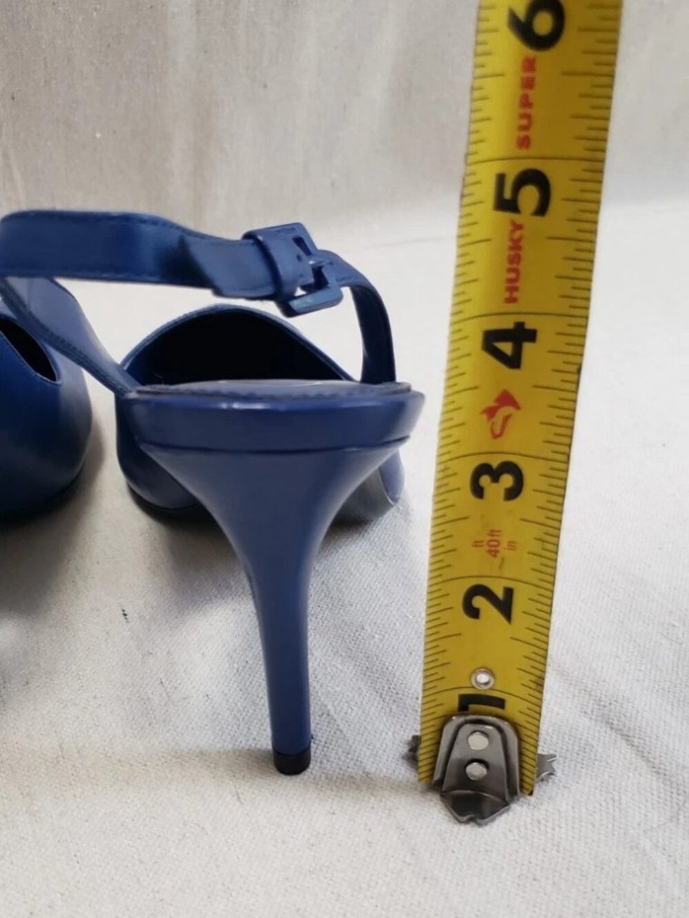 Calvin Klein Shoes Womens Size 8.5 Blue Gwenith Slingback Pointed Toe Heels - Picture 6 of 9